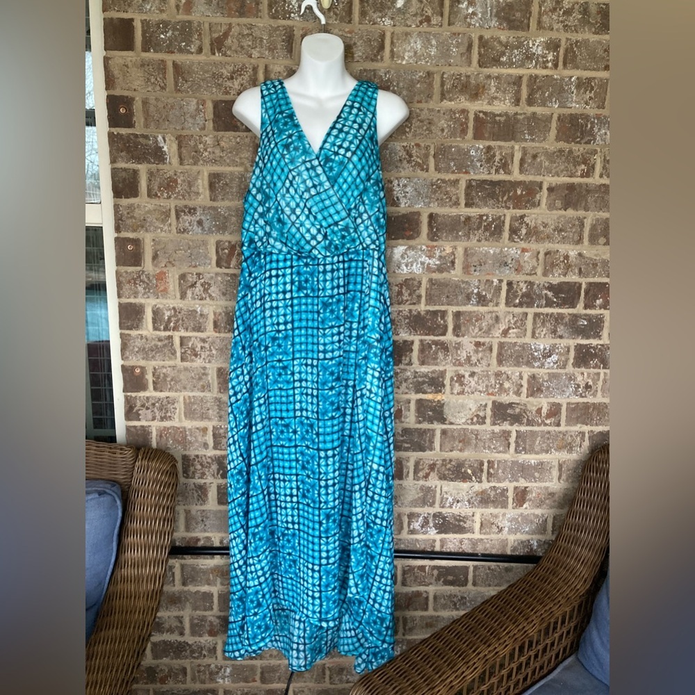 Tommy Hilfiger Maxi V Neck Sleeveless Dress For Women Size 16